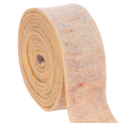 Felt tape as a two-tone pot holder made of pure wool, orange/multicolored, 7.5cm wide, 5m long buy online | Floristik24.ie