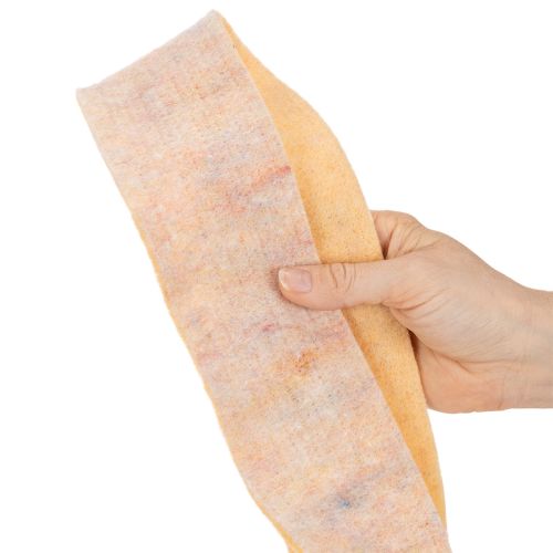 Felt tape as a two-tone pot holder made of pure wool, orange/multicolored, 7.5cm wide, 5m long | Floristik24.ie