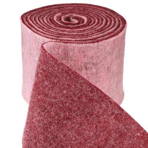 Felt ribbon decorative ribbon pink berry wool felt two-tone 15cm 5m