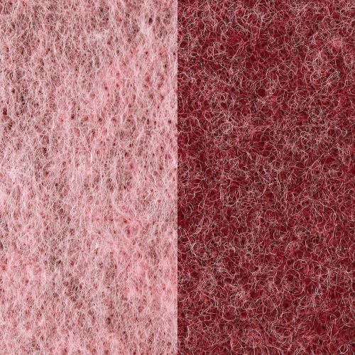 Floristik24 Felt ribbon decorative ribbon pink berry wool felt two-tone 15cm 5m