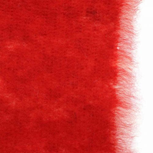 Floristik24 Felt ribbon decoration two-tone red, white Pot ribbon Christmas 15cm × 4m