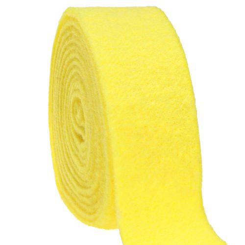 Floristik24 Felt Ribbon Yellow Decorative Ribbon Felt 7.5cm 5m