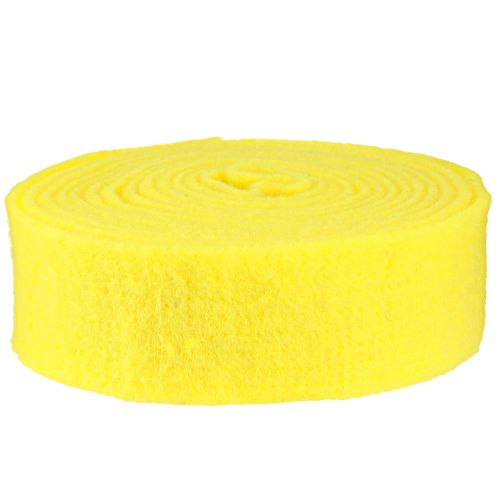 Product Felt Ribbon Yellow Decorative Ribbon Felt 7.5cm 5m