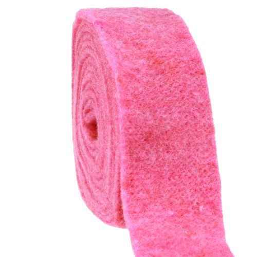 Felt ribbon pink 7.5cm 5m