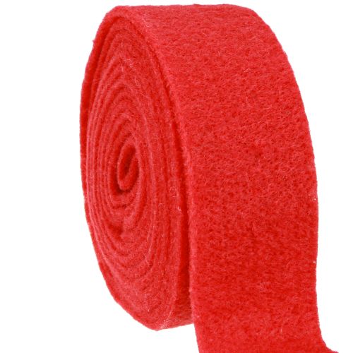 Floristik24 Felt ribbon red 7.5cm 5m
