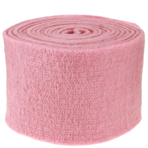 Product Felt ribbon, pot ribbon old pink 15cm 5m