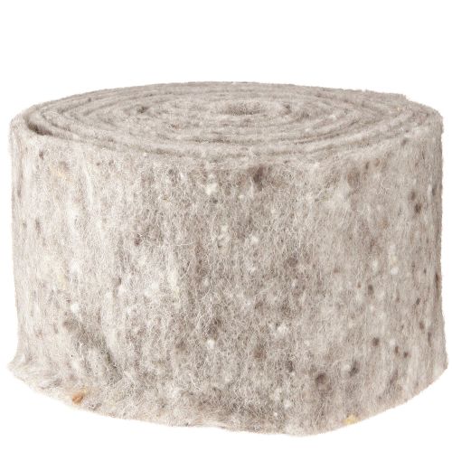 Product Felt ribbon, pot band gray-natural 15cm 5m