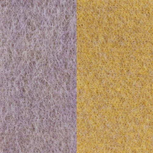 Product Felt ribbon, pot ribbon, wool ribbon two-tone mustard yellow, violet 15cm 5m
