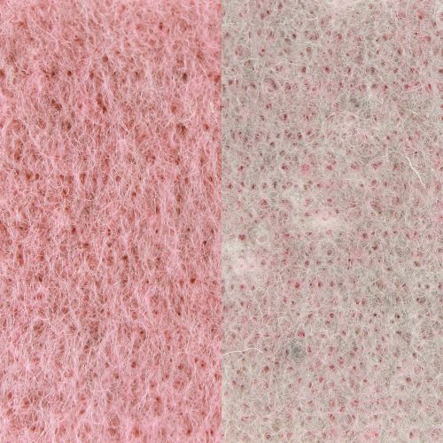 Product Felt ribbon, pot ribbon two-tone old pink/grey 15cm 5m