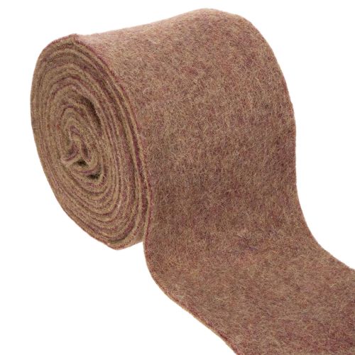 Two-tone felt tape made of wool felt, 100% wool, purple/brown, 15cm x 5m buy online | Floristik24.ie