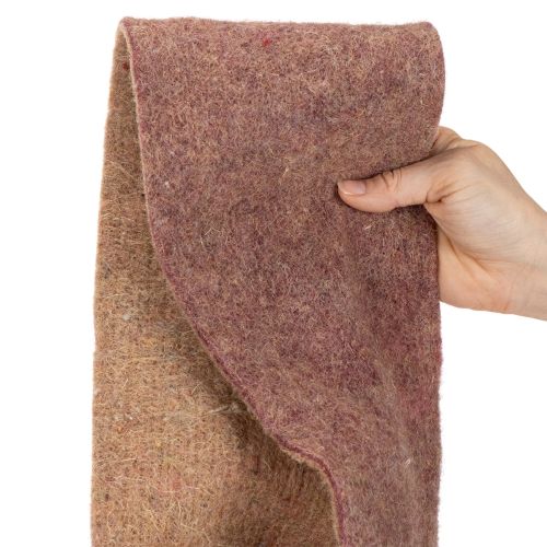 Two-tone felt tape made of wool felt, 100% wool, purple/brown, 15cm x 5m | Floristik24.ie