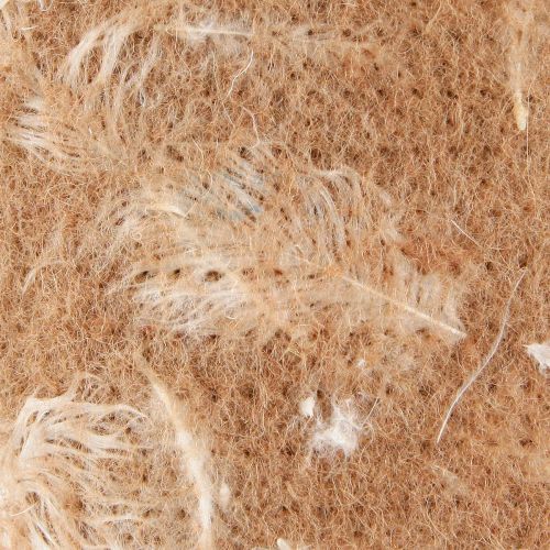 Floristik24 Felt ribbon wool ribbon decorative fabric brown feathers wool felt 15cm 5m