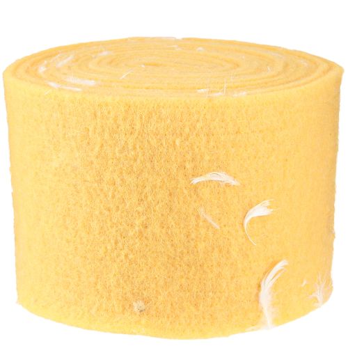 Product Felt ribbon wool ribbon decorative fabric yellow feathers wool felt 15cm 5m