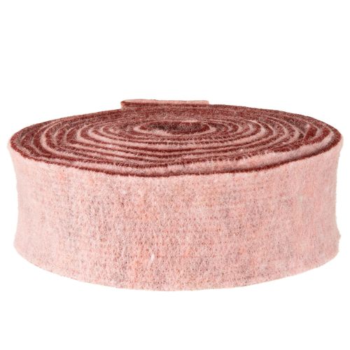 Product Felt ribbon two-tone pot ribbon wool felt ribbon pink red 7.5cm 5m