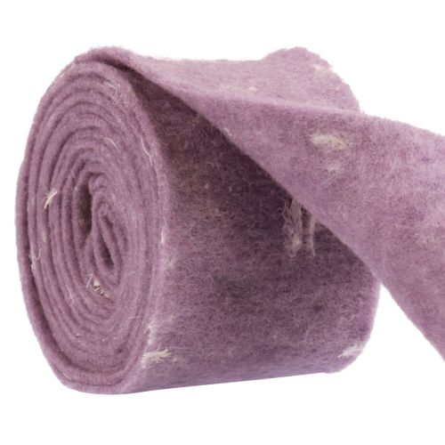 Floristik24 Felt ribbon wool ribbon decorative fabric purple feathers wool felt 15cm 5m