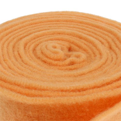 Floristik24 Felt Ribbon 7.5cm 5m Light Orange