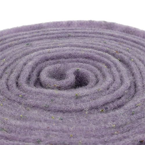 Product Felt ribbon Emotion with lavender flowers 15cm x 5m purple
