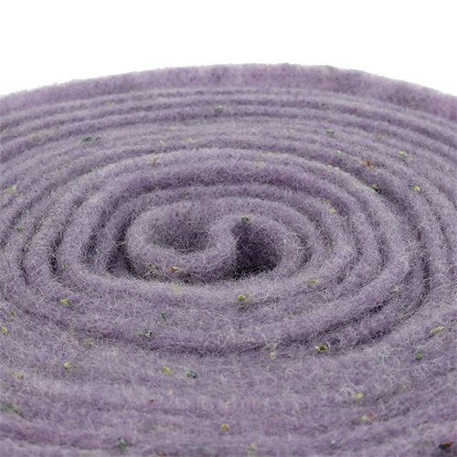 Floristik24 Felt ribbon Emotion with lavender flowers 15cm x 5m purple