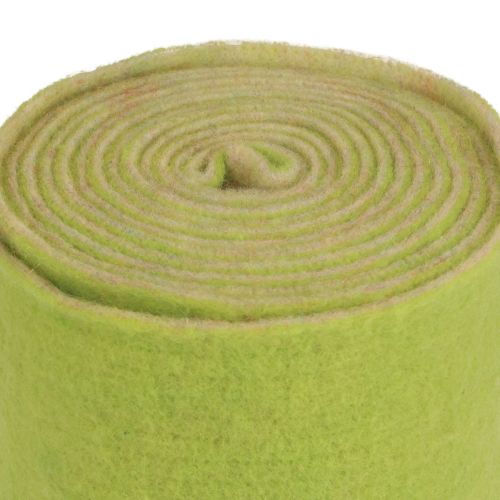 Product Felt ribbon Franzi wool ribbon wool felt light green 15cm 4m