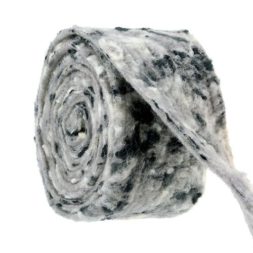 Felt ribbon Happy black and white 15cm 5m