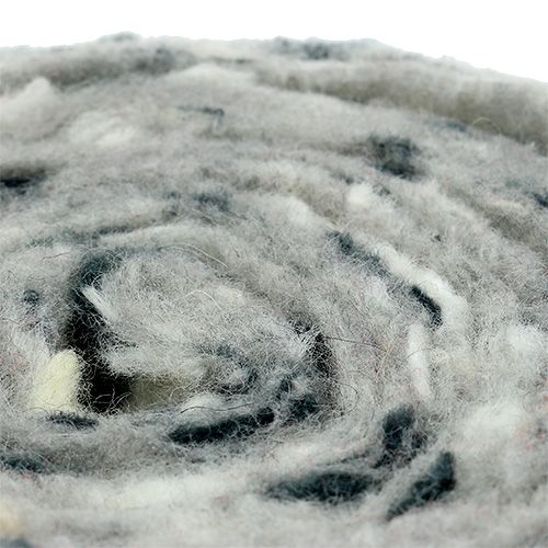 Floristik24 Felt ribbon Happy black and white 15cm 5m