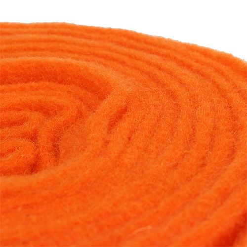 Floristik24 Felt Ribbon Orange 15cm 5m