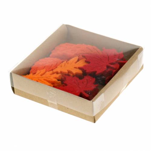 Floristik24 Sprinkle deco autumn felt sheets red, orange 3.5cm 36pcs