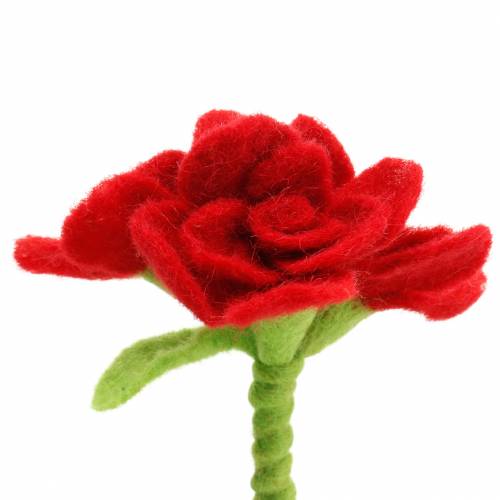 Floristik24 Felt flower 15cm with 3 blossoms