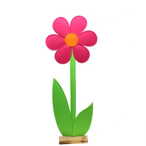 Floristik24 Felt flower pink 87cm