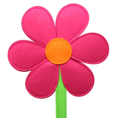 Floristik24 Felt flower pink 87cm