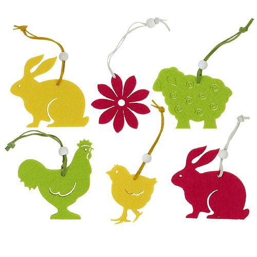 Floristik24 Felt hangers assortment 24pcs