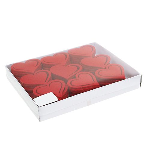 Floristik24 Felt hearts 5.5cm red 90p