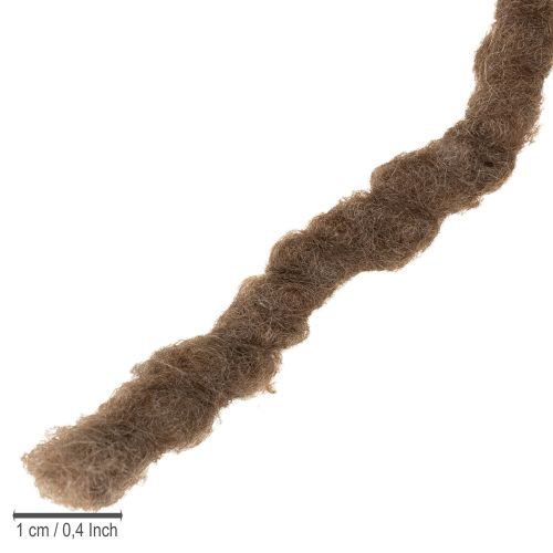 Product Brown wool cord, 25m decorative ribbon for floristry and crafts