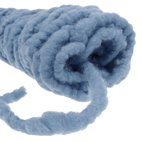 Product Felt cord fleece Mirabell 25m blue