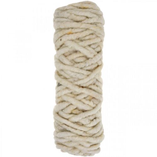 Felt cord wick thread wool cord white yellow brown L30m