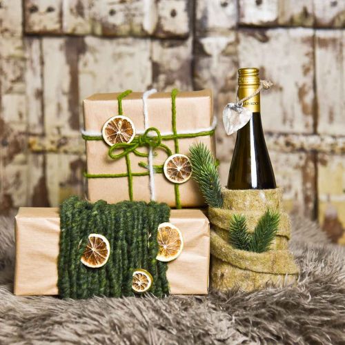 Product Felt cord fluffy Mirabell dark green 25m