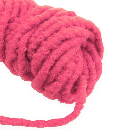 Product Felt cord fluffy Mirabell 25m pink