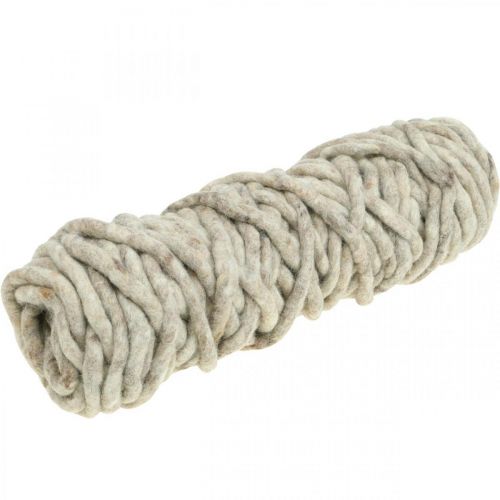 Floristik24 Felt cord Velcro Mirabell 25m beige/brown