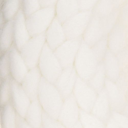 Floristik24 Felt wreath wool felt for hanging white braided Ø30cm