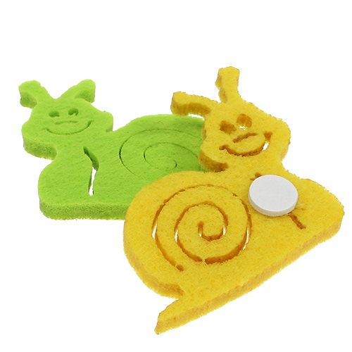 Floristik24 Felt snail with adhesive dot 5cm assorted 36 pcs