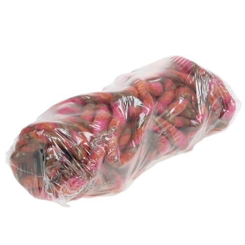 Floristik24 Felt cord 25m brown, red, pink