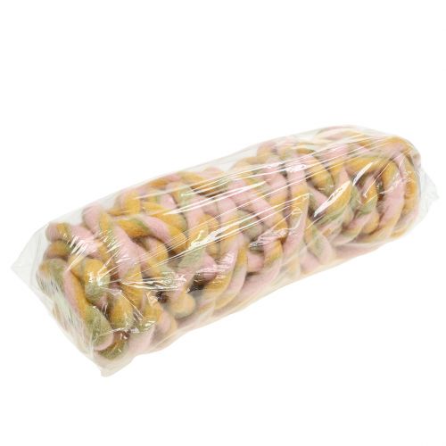 Floristik24 Felt cord 25m pink, yellow, green