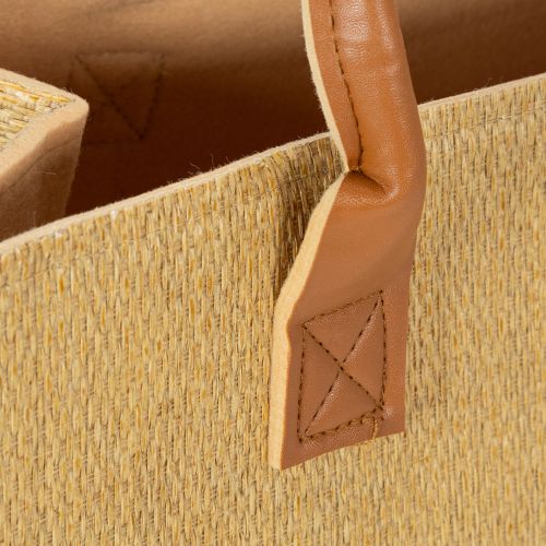 Felt bag raffia look 50cm x 25cm x 25cm | Floristik24.ie