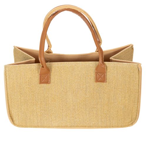Felt bag raffia look 50cm x 25cm x 25cm | Floristik24.ie