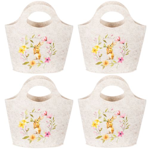 Product Felt bag with adorable Easter bunny, suitable for spring and summer, 27cm, 4 pieces