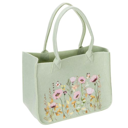 Floristik24 Felt bag with floral motif, ideal for everyday use and leisure, 38cm