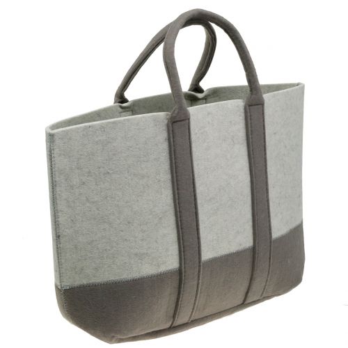 Floristik24 Felt bag gray / brown 54cm x 34cm x 15cm