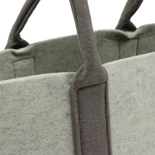Product Felt bag gray / brown 54cm x 34cm x 15cm