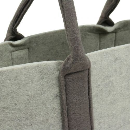 Floristik24 Felt bag gray / brown 54cm x 34cm x 15cm