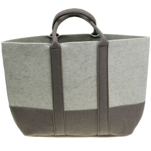 Floristik24 Felt bag gray / brown 54cm x 34cm x 15cm